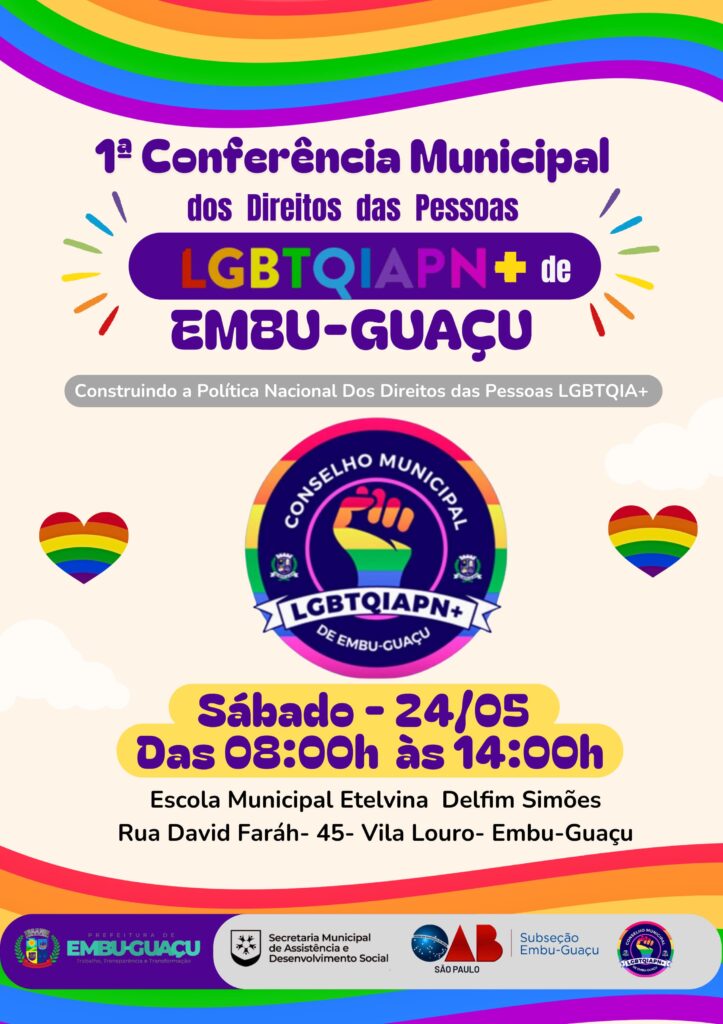 Embu-Guaçu realiza sua 1ª Conferência Municipal dos Direitos das Pessoas LGBTQIAPN+