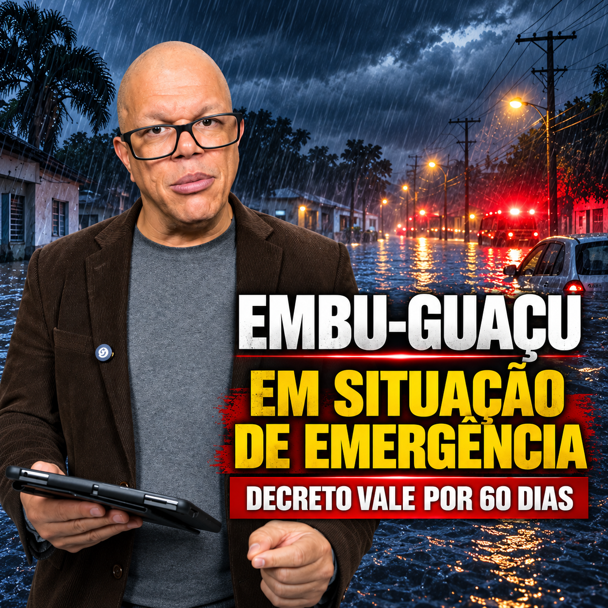 Embu-Guaçu decreta situação de emergência de nível II por 60 dias após fortes chuvas